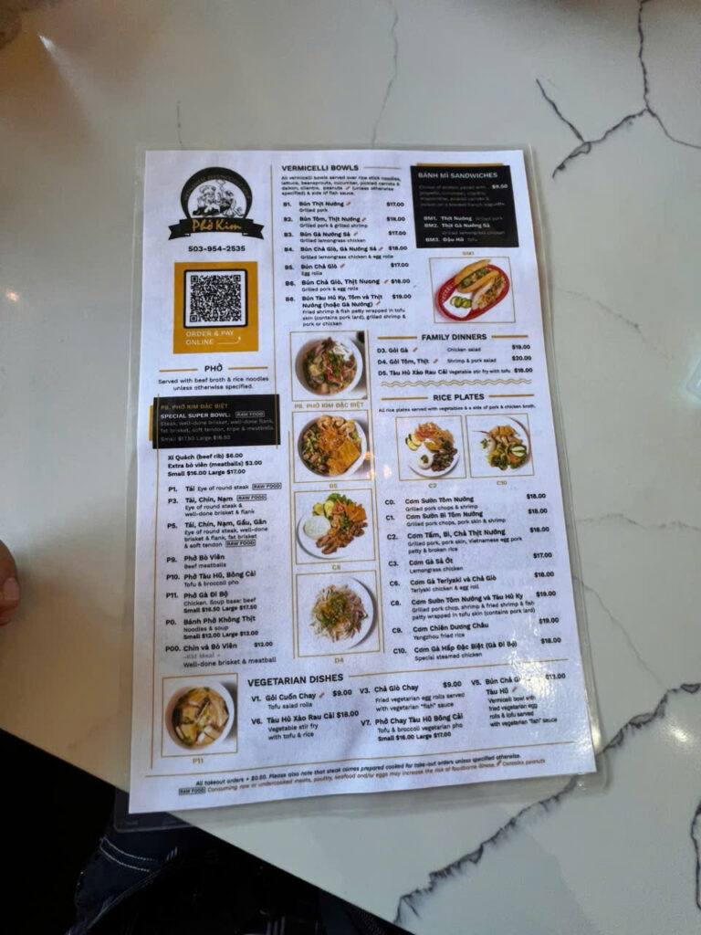 PHỞ KIM – QUÁN PHỞ NGƯỜI VIỆT ĐÁNG THỬ TẠI PORTLAND