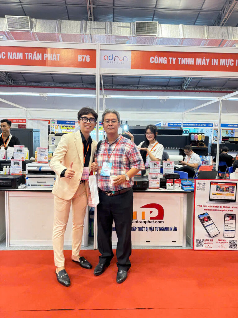 GIAN HÀNG CÔNG TY TNHH MÁY IN MỰC IN BẮC NAM TRẦN PHÁT TẠI TRIỂN LÃM ADFUN WEEK 2025 2 GIAN HÀNG CÔNG TY TNHH MÁY IN MỰC IN BẮC NAM TRẦN PHÁT TẠI TRIỂN LÃM ADFUN WEEK 2025