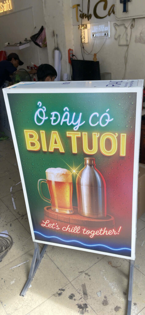 Hộp Đèn Bia Tươi