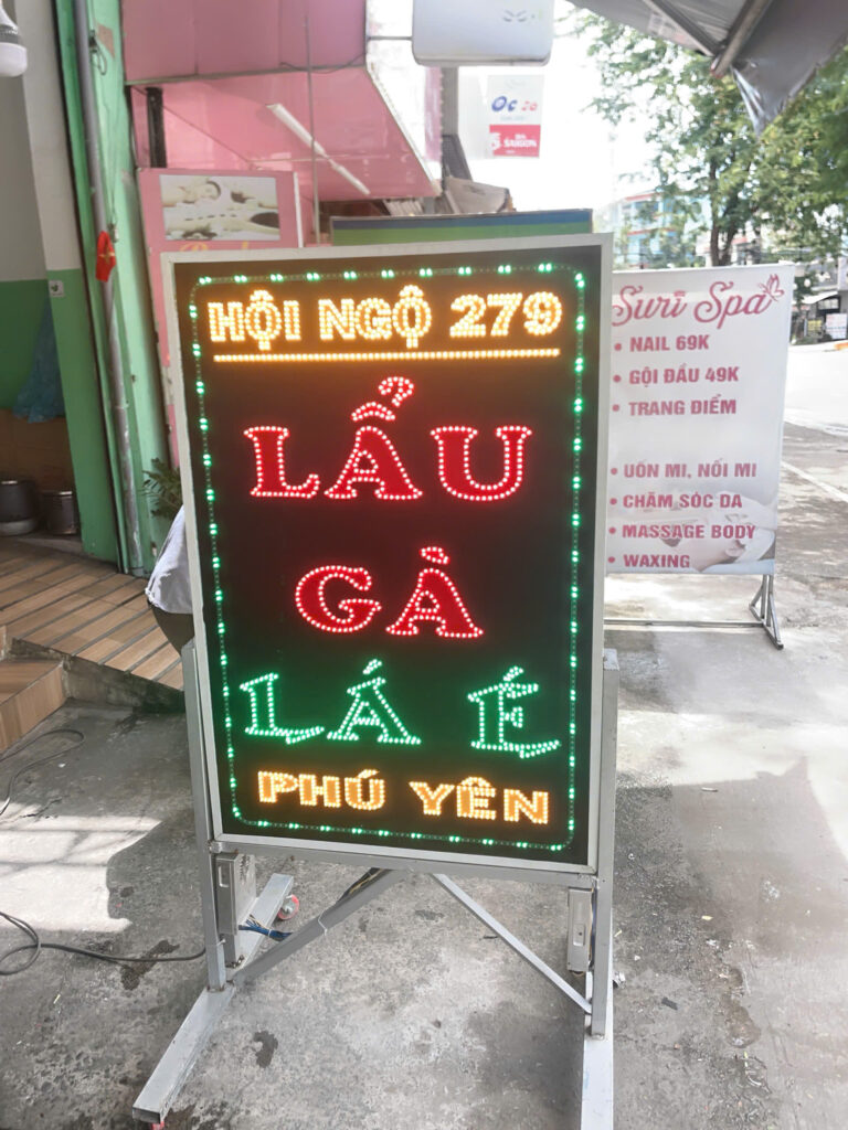 BIỂN HIỆU CHỚP XI NHANH 2 MẶT