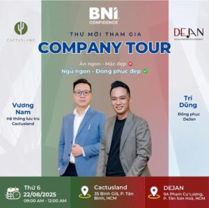 Company Tour BNI Confidence, quang cao linh anh , chapter confidence