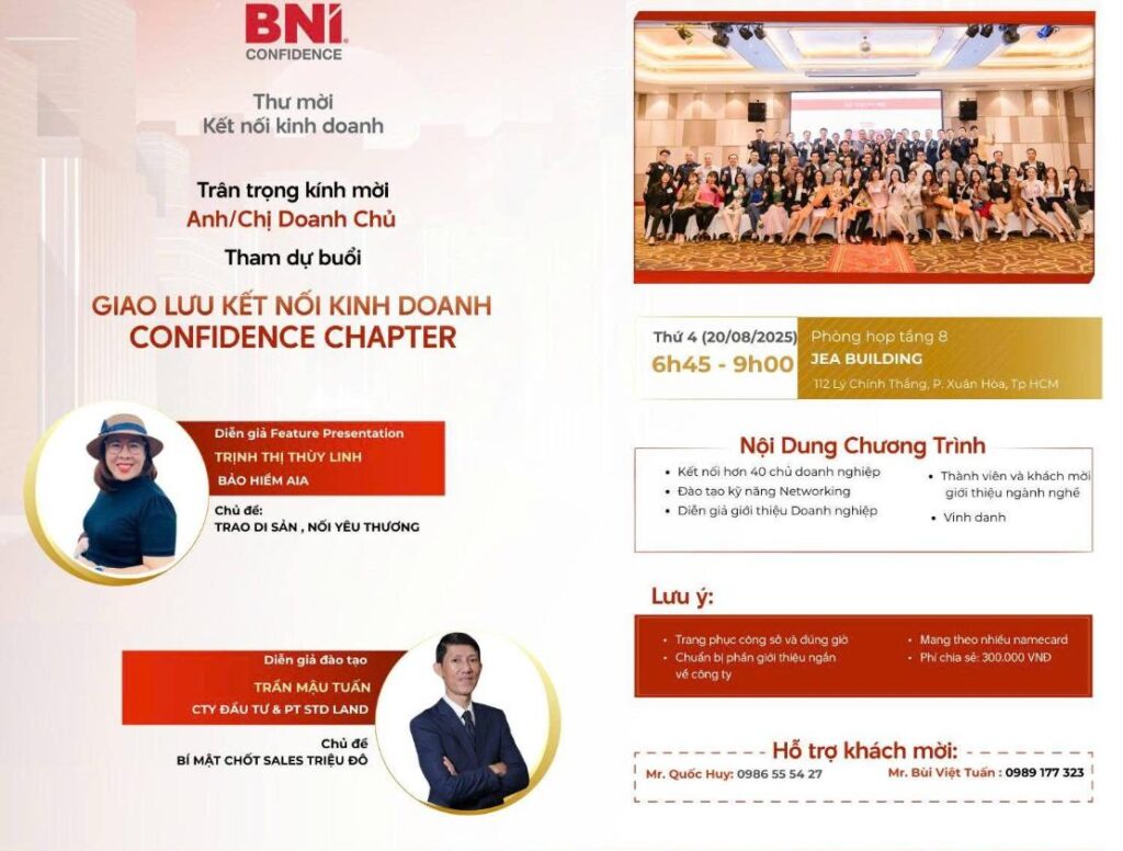 BNI Confidence – nơi lan tỏa giá trị của yêu thương