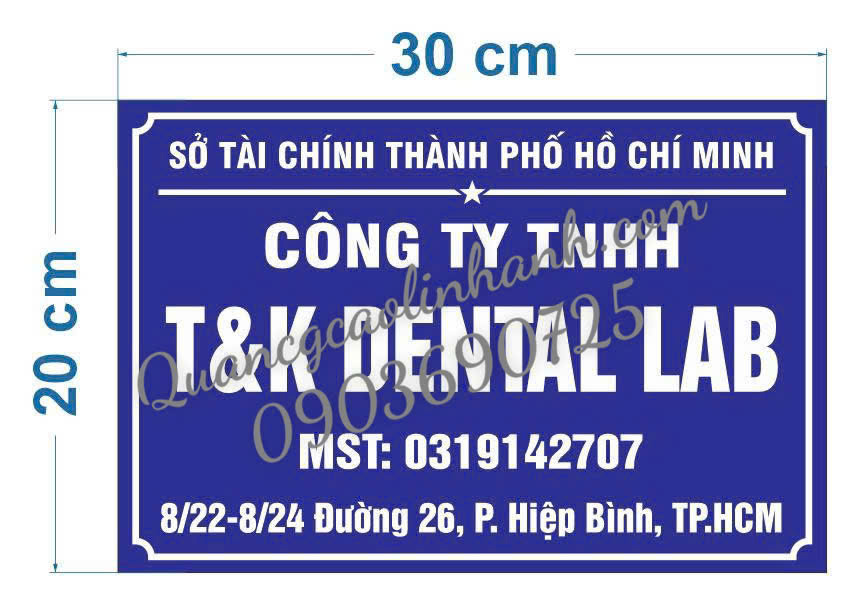 Bảng tên công ty mica, alu, inox, khắc laser tại TP.HCM, thi cong quang cao linh anh tp.hcm