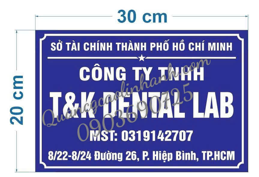Bảng tên công ty mica, alu, inox, khắc laser tại TP.HCM
