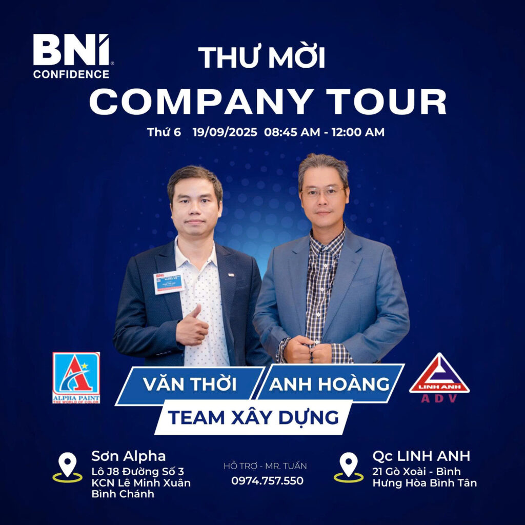Company Tour BNI Confidence- THAM CTY QUANG CAO LINH ANH TP.HCM