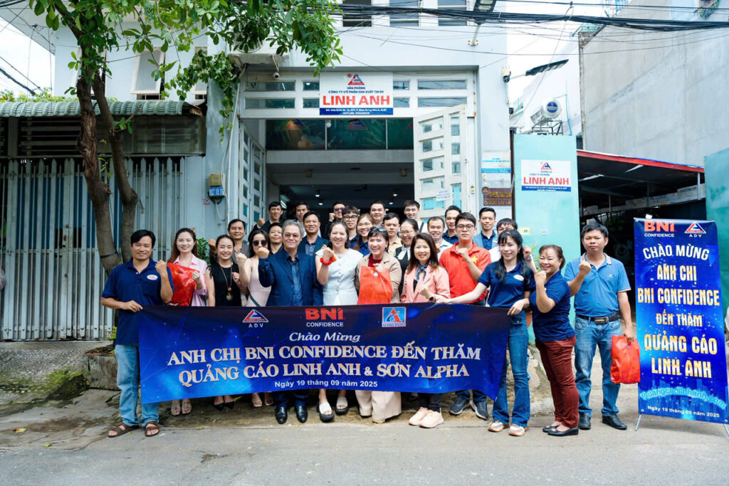 Công Ty Quảng Cáo Linh Anh Đón Tiếp Anh Chị BNI Confidence