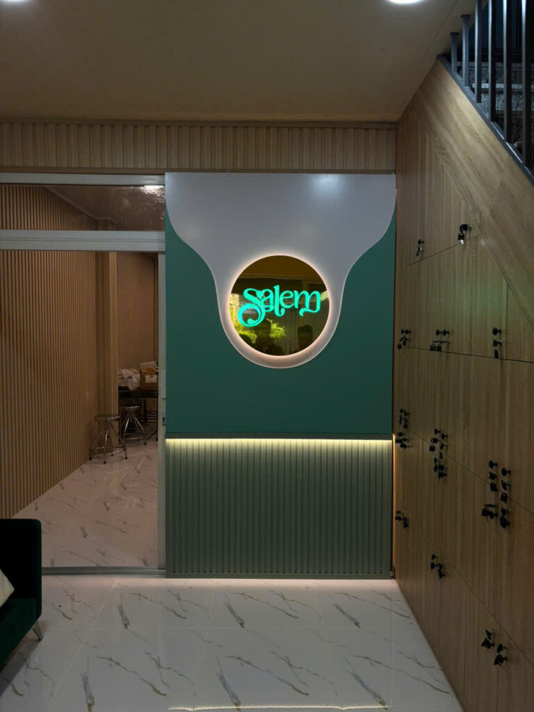 THI CÔNG BIỂN HIỆU ALU CHỮ NỔI SÁNG CHÂN, SALEM SPA DƯỠNG SINH, QUẬN BÌNH TÂN 3 THI CÔNG BIỂN HIỆU ALU CHỮ NỔI SÁNG CHÂN, SALEM SPA DƯỠNG SINH, QUẬN BÌNH TÂN