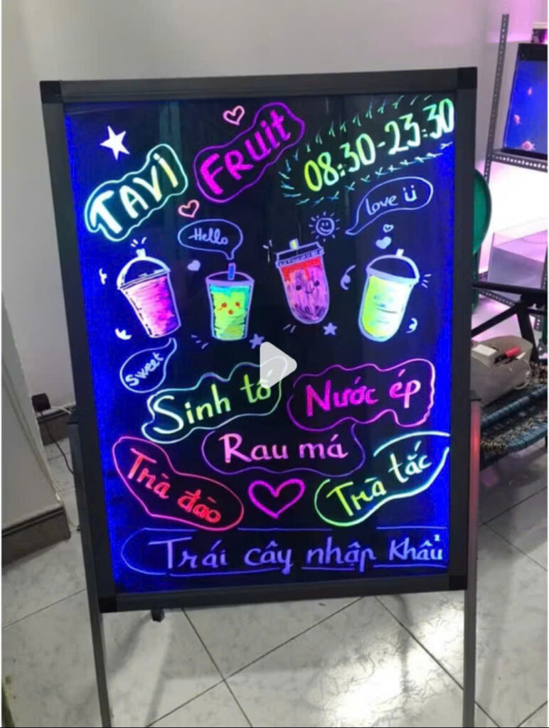 CHUYÊN CUNG CẤP BẢNG STANDEE BÚT DẠ QUANG, QUẢNG CÁO LINH ANH