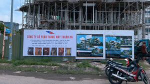 LINH ANH ADVERTISING, COMPLETES CONSTRUCTION BANNER PROJECT, THUAN AN ELEVATOR COMPANY