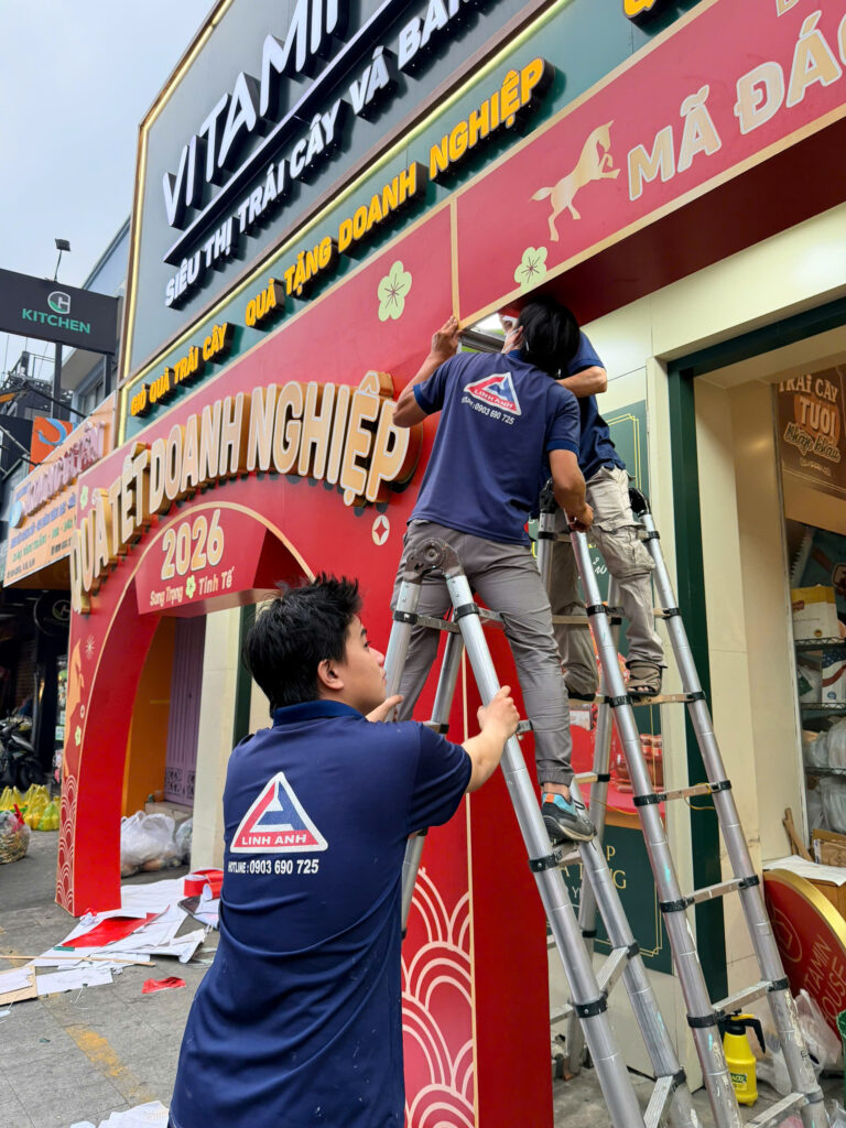 LINH ANH ADVERTISING,TET 2026 DECORATION FOR VITAMIN HOUSE SUPERMARKET