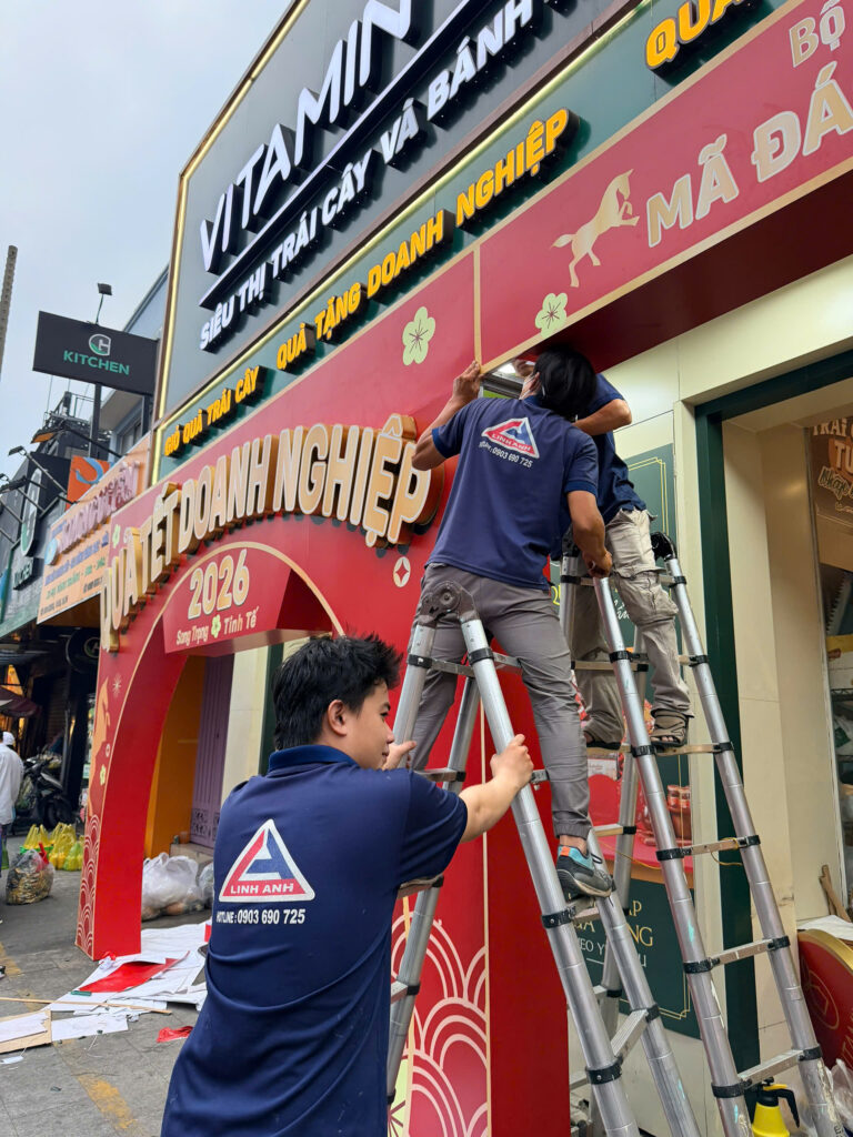 LINH ANH ADVERTISING,TET 2026 DECORATION FOR VITAMIN HOUSE SUPERMARKET