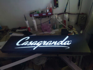 Aluminum Lightbox & Backlit Acrylic Lettering, by Linh Anh Advertising