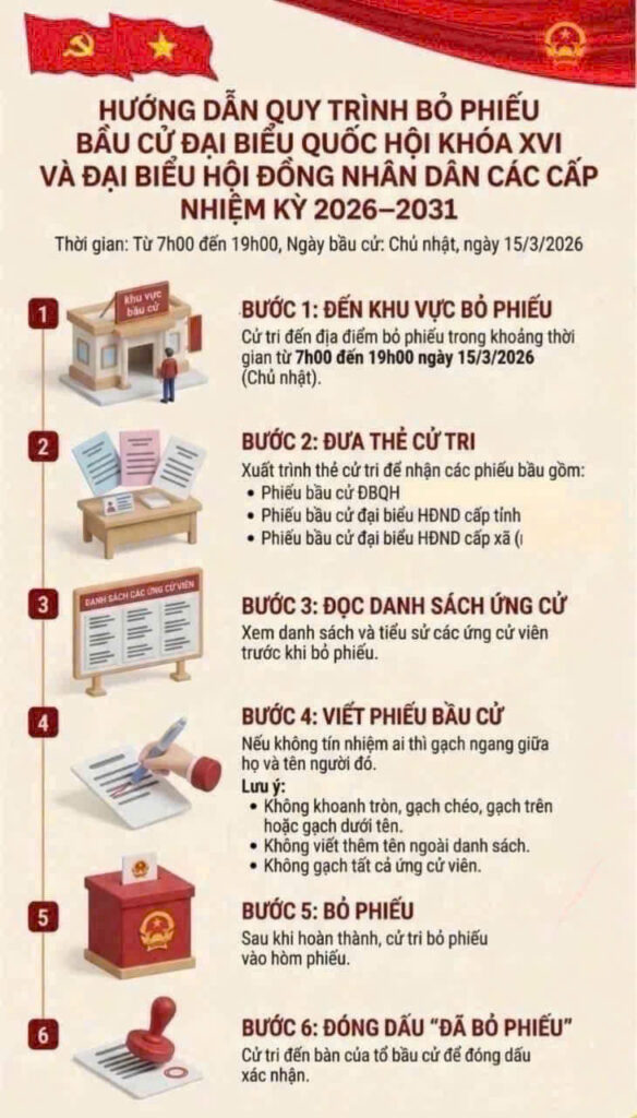 Hướng Dẫn Cử Tri Đi Bầu Cử Đại Biểu HĐND Phường Tân Sơn Hòa Nhiệm Kỳ 2026 – 2031