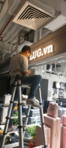Thi Công Chữ Nổi Mica LED Cho LUG.vn, tp.HCM