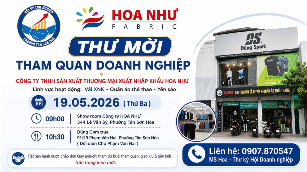 Tham Quan Doanh Nghiệp Hoa Như Fabric, F Tân Sơn Hòa , Tp.HCM 1 z7835689623027 a10e89f67464ecad09c118f4b4e7bbe0
