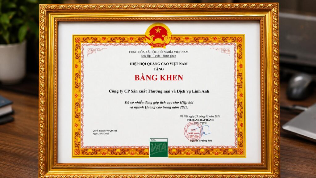 Thi Công Quảng Cáo TP.HCM, QUẢNG CÁO LINH ANH Vinh Dự Nhận Bằng Khen, Từ Hiệp Hội Quảng Cáo Việt Nam (VAA) 3 z7920408637469 8237747f2d74138e2925a1068c022bd3