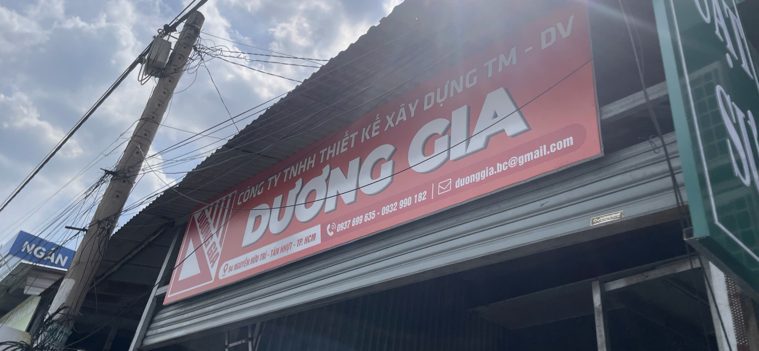 Thi Công Bảng Hiệu Khung Bạt 2 Da, Cho Công Ty Xây Dựng Dương Gia, Tại TP.HCM